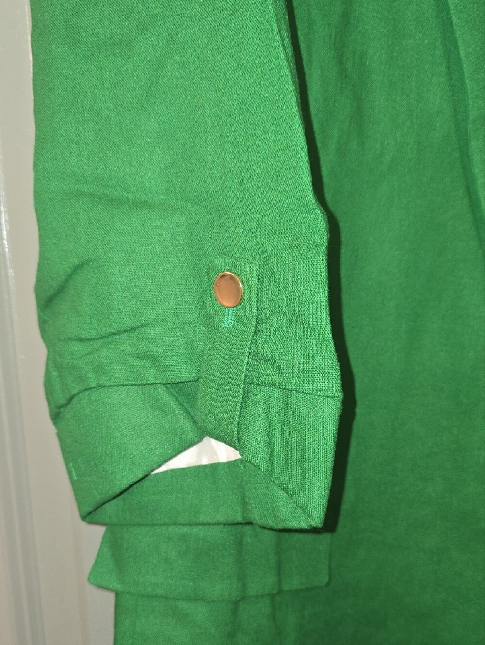 Zara Bright Green Open-Front Blazer with Rolled Sleeves - Picture 3 of 4
